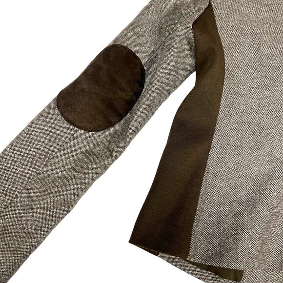 Liz Claiborne Blazer Jacket Brown Elbow Patch Wool Blend Women's S Dark Academia - Picture 8 of 16